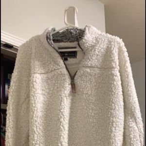 True Grit Pull Over Sherpa White